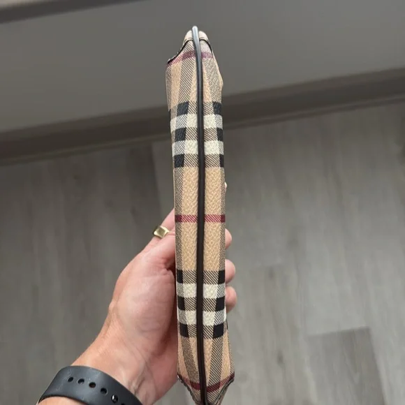 Burberry Haymarket Check Clara Pochette in Chocolate | EUC - Picture 12 of 12